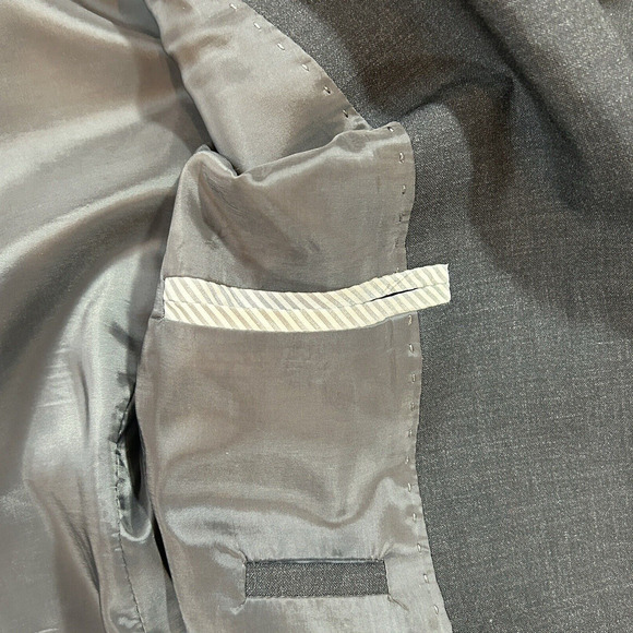 J.CREW Sz 2T Black Two-Button Jacket in Stretch Wool Career Business Blazer - Picture 9 of 12